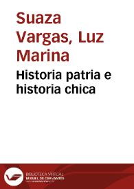 Historia patria e historia chica