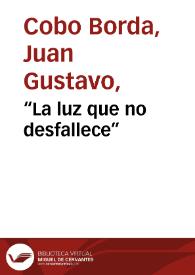 “La luz que no desfallece”
