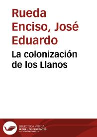 La colonización de los Llanos