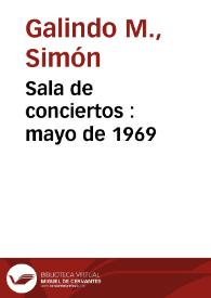 Sala de conciertos : mayo de 1969