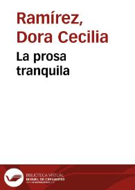 La prosa tranquila