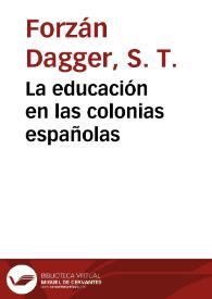La educación en las colonias españolas