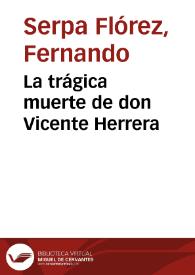 La trágica muerte de don Vicente Herrera
