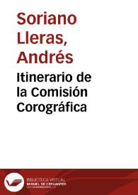Itinerario de la Comisión Corográfica