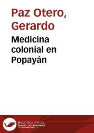 Medicina colonial en Popayán