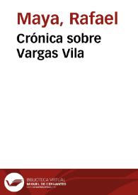 Crónica sobre Vargas Vila