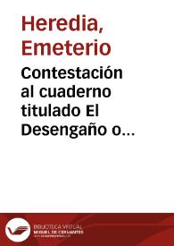 Contestación al cuaderno titulado El Desengaño o Confidencias de Ambrosio López, etc.