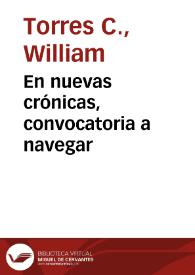 En nuevas crónicas, convocatoria a navegar