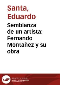 Semblanza de un artista: Fernando Montañez y su obra