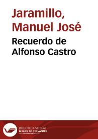 Recuerdo de Alfonso Castro