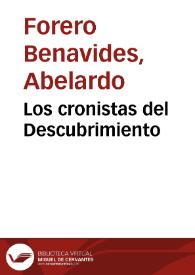 Los cronistas del Descubrimiento