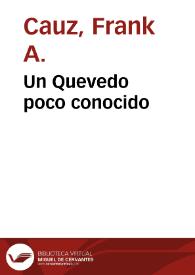 Un Quevedo poco conocido