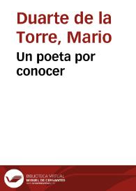 Un poeta por conocer