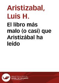El libro más malo (o casi) que Aristizábal ha leído