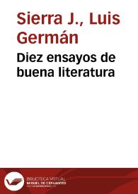 Diez ensayos de buena literatura