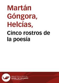 Cinco rostros de la poesía
