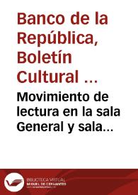 Movimiento de lectura en la sala General y sala Colombia: diciembre de 1978