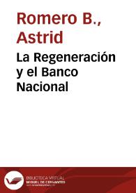 La Regeneración y el Banco Nacional
