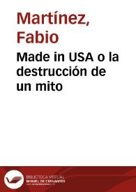 Made in USA o la destrucción de un mito