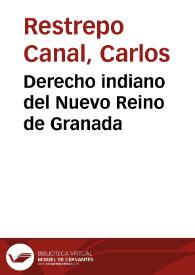 Derecho indiano del Nuevo Reino de Granada
