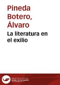 La literatura en el exilio