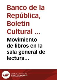 Movimiento de libros en la sala general de lectura durante el mes de Enero de 1960