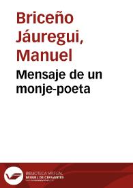 Mensaje de un monje-poeta