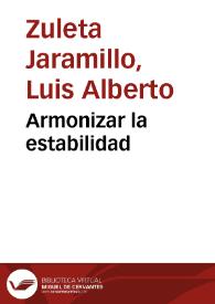 Armonizar la estabilidad