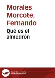 Qué es el almedrón