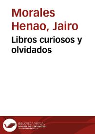 Libros curiosos y olvidados
