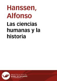 Las ciencias humanas y la historia