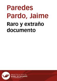 Raro y extraño documento