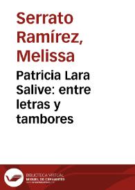 Patricia Lara Salive: entre letras y tambores