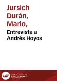 Entrevista a Andrés Hoyos