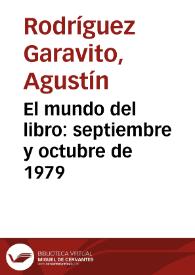 El mundo del libro: septiembre y octubre de 1979