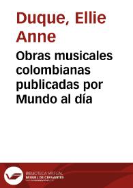 Obras musicales colombianas publicadas por Mundo al día