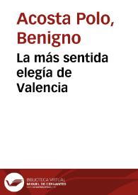 La más sentida elegía de Valencia