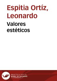 Valores estéticos