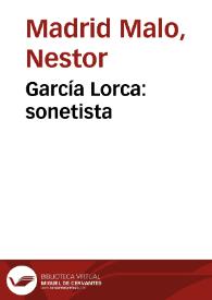 García Lorca: sonetista