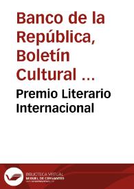 Premio Literario Internacional