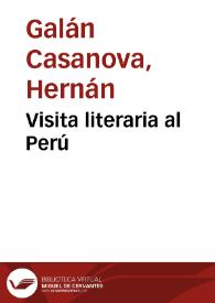 Visita literaria al Perú