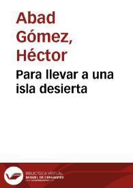 Para llevar a una isla desierta