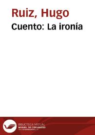 Cuento: La ironía