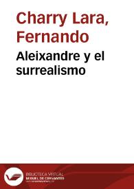 Aleixandre y el surrealismo