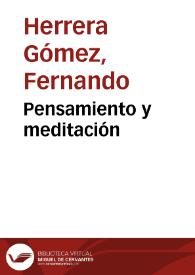 Pensamiento y meditación