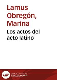 Los actos del acto latino