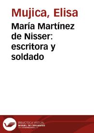María Martínez de Nisser: escritora y soldado