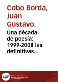Una década de poesía: 1999-2008 las definitivas ausencias