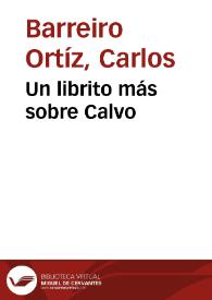 Un librito más sobre Calvo