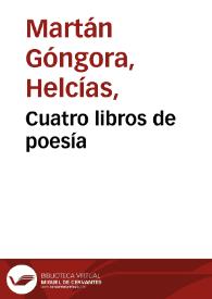 Cuatro libros de poesía